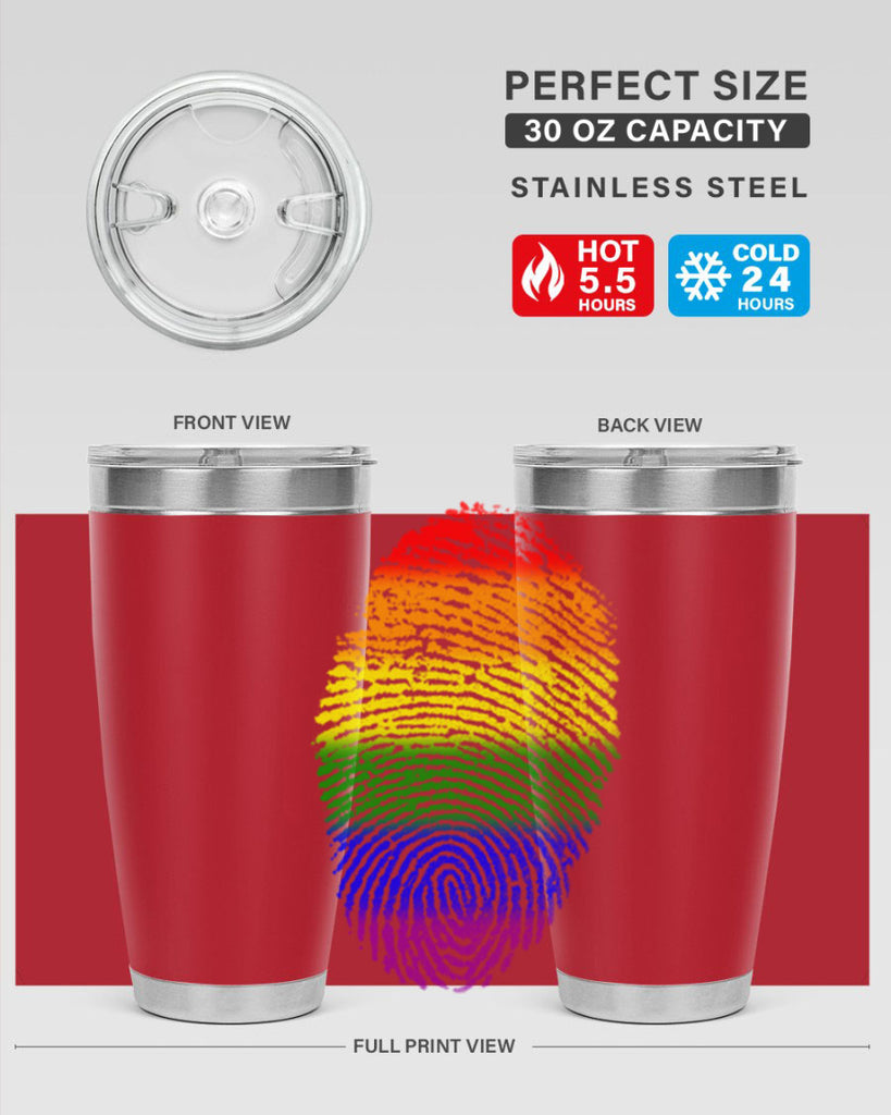 Rainbow Finger print 10#- lgbt- Tumbler