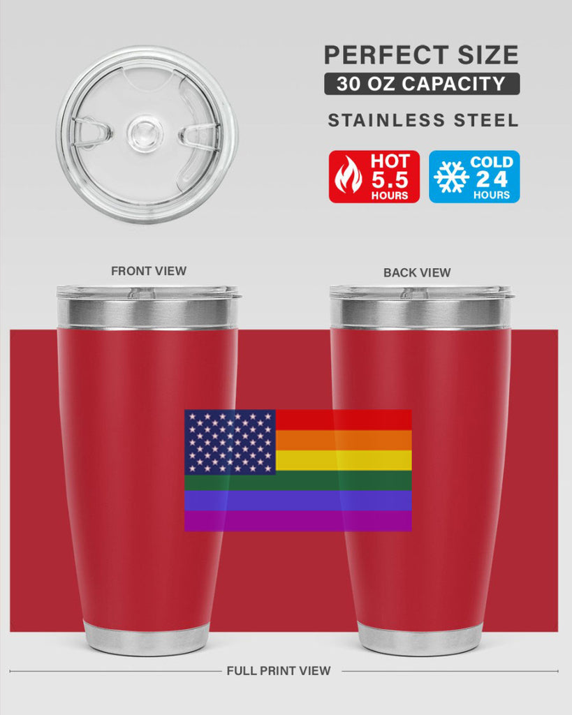 Rainbow american flag 11#- lgbt- Tumbler