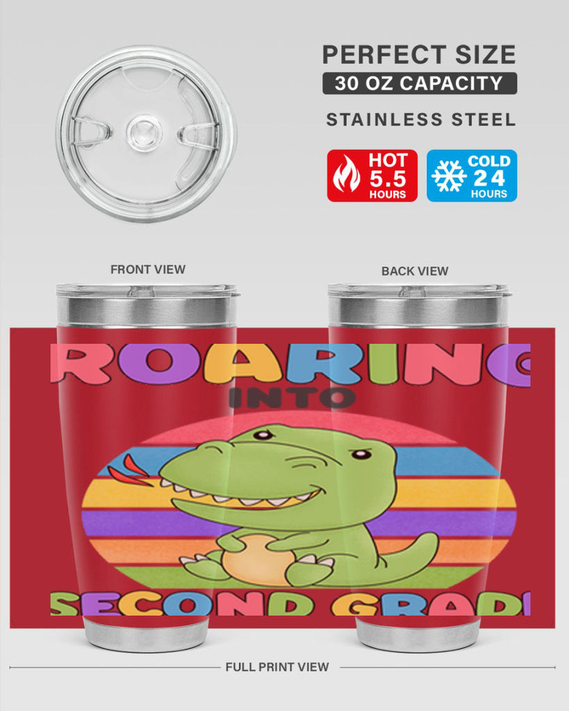 Roaring to 2nd Grade Trex 23#- second grade- Tumbler