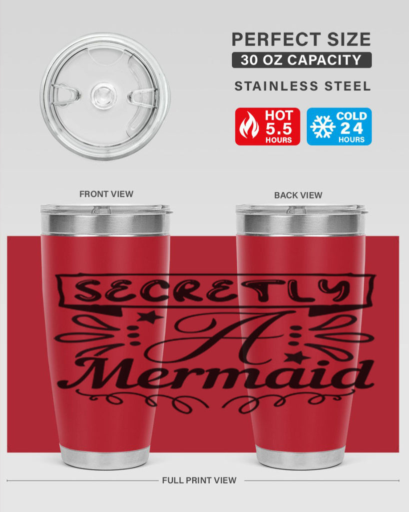 Secretly a mermaid 579#- mermaid- Tumbler