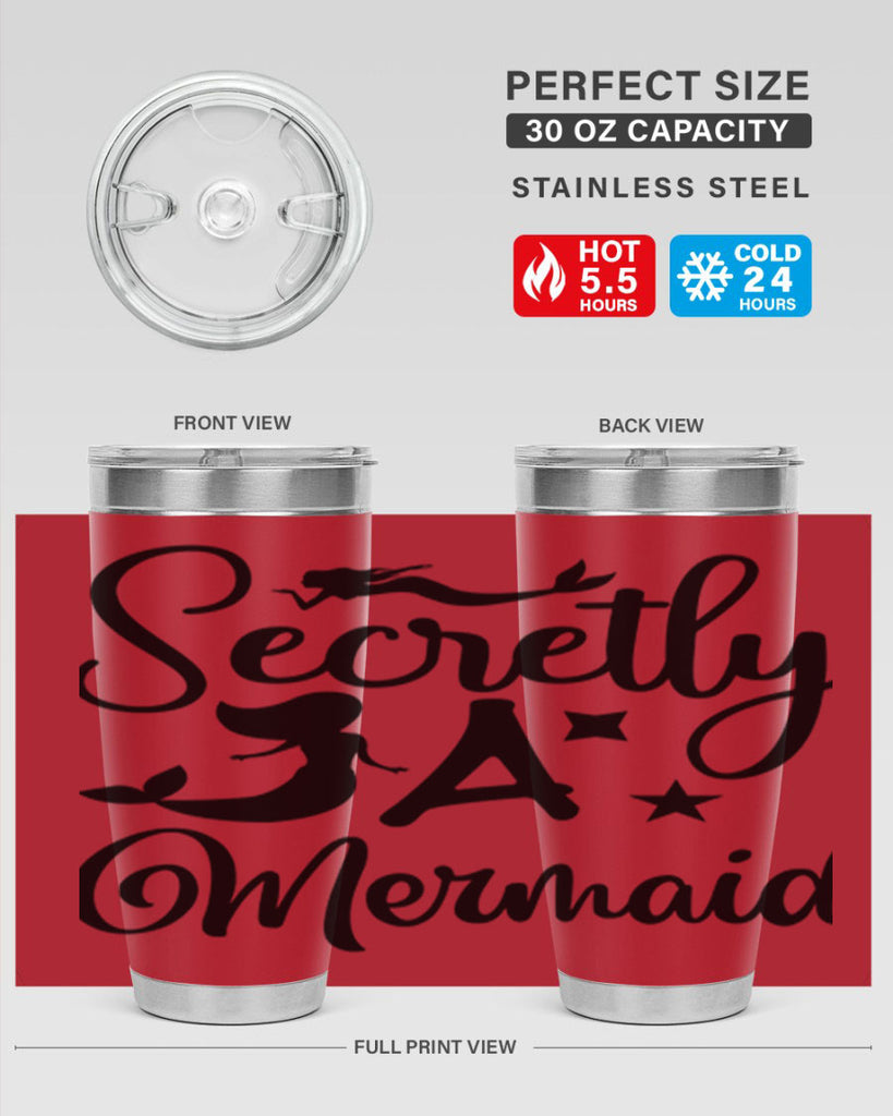 Secretly a mermaid 580#- mermaid- Tumbler