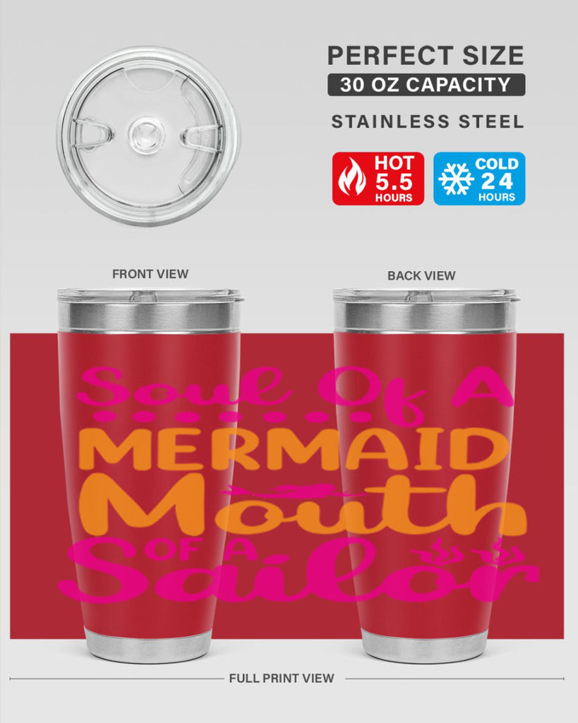 Soul Of A Mermaid Mouth Of A Sailor 619#- mermaid- Tumbler