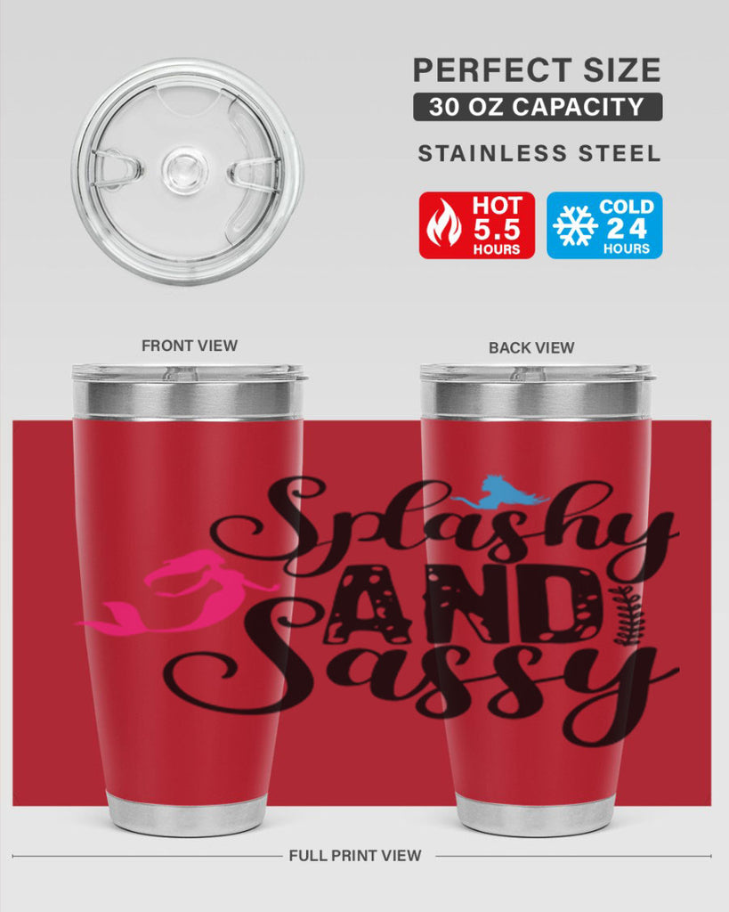 Splashy and Sassy 624#- mermaid- Tumbler