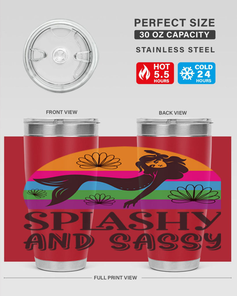 Splashy and sassy 623#- mermaid- Tumbler