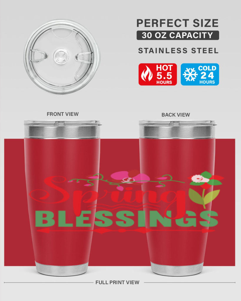 Spring Blessings 418#- spring- Tumbler