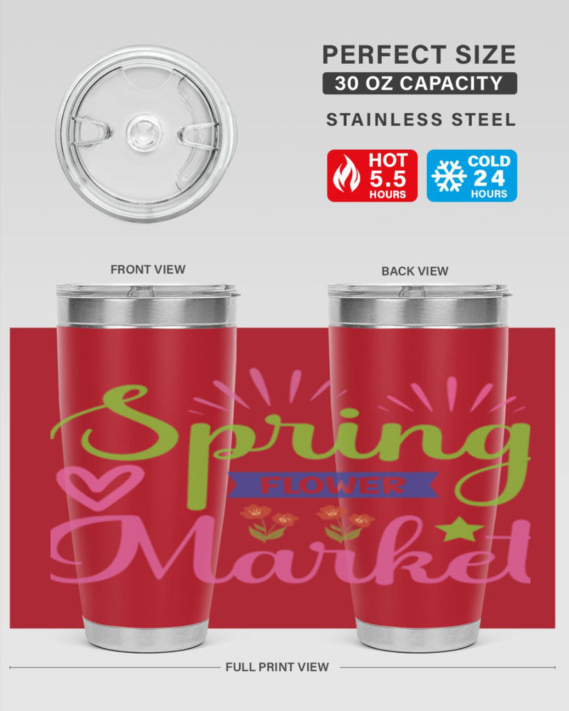 Spring Flower Market  487#- spring- Tumbler