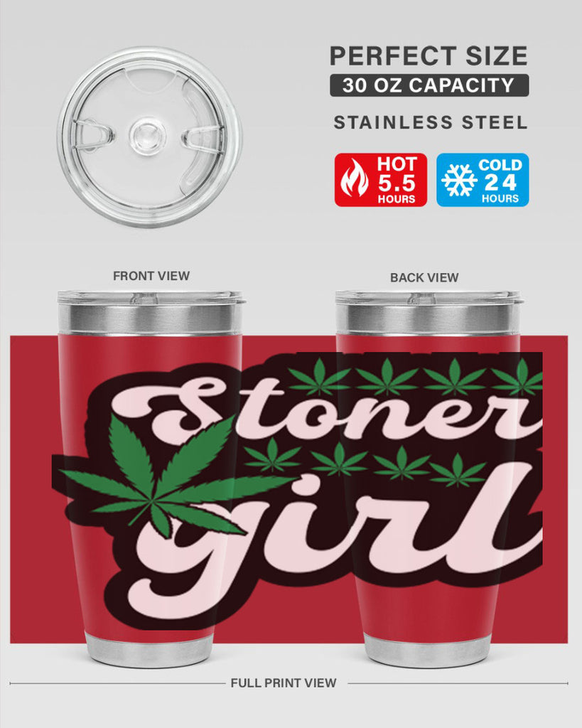 Stoner girl 263#- marijuana- Tumbler