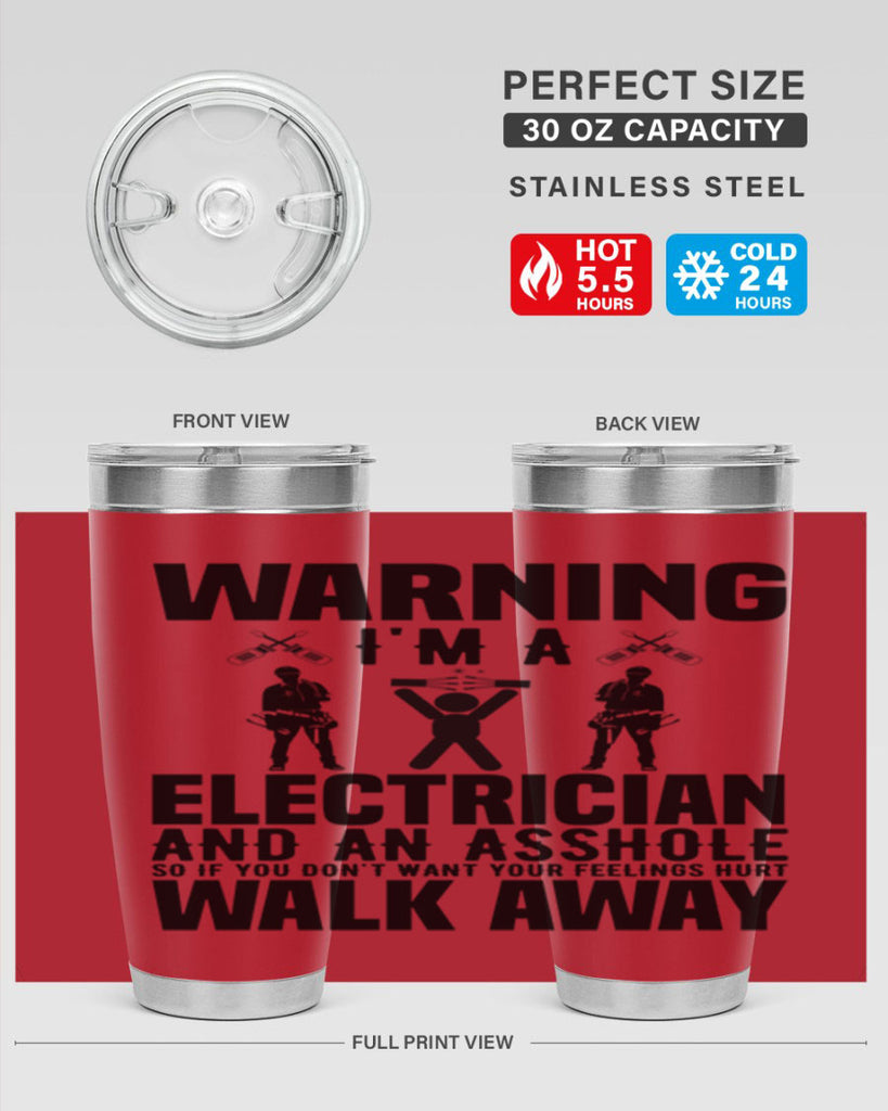 Warning Style 4#- electrician- tumbler