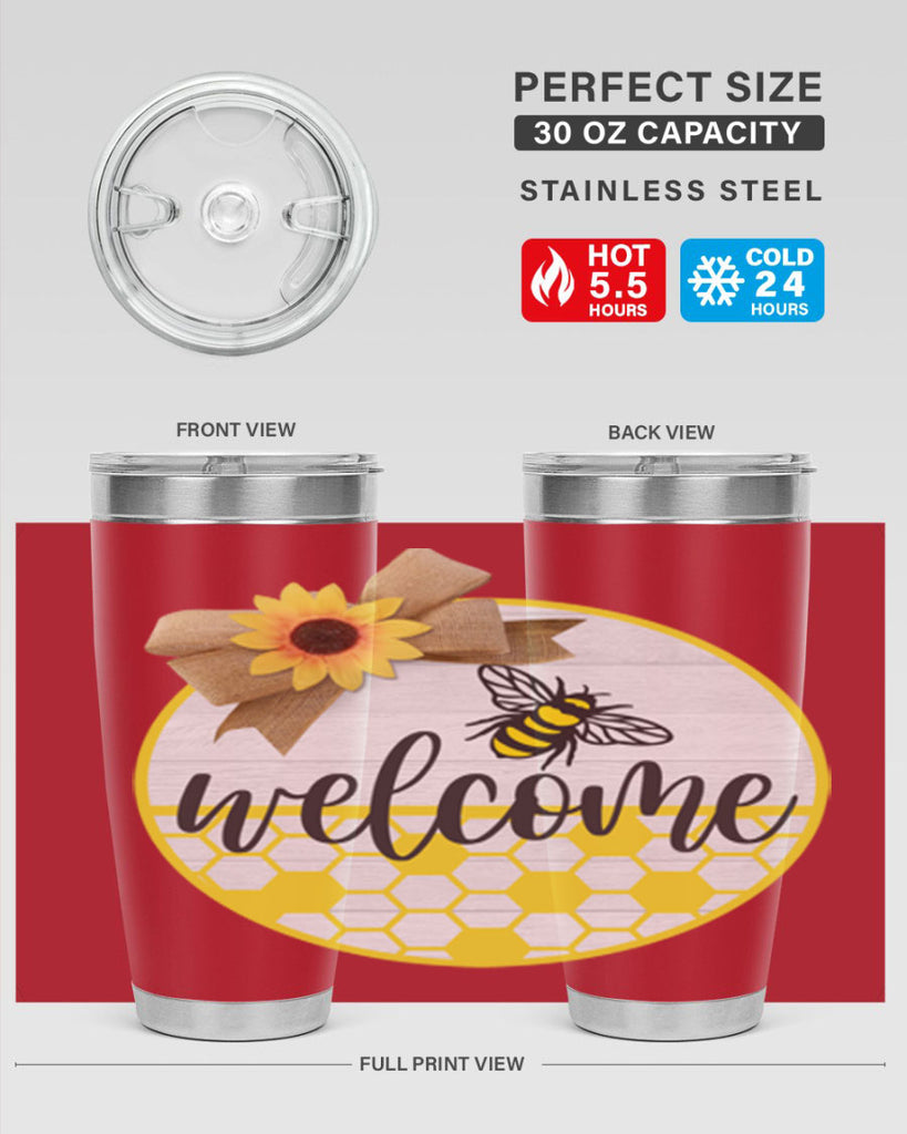 Welcome Bee and hive Mockup566#- spring- Tumbler
