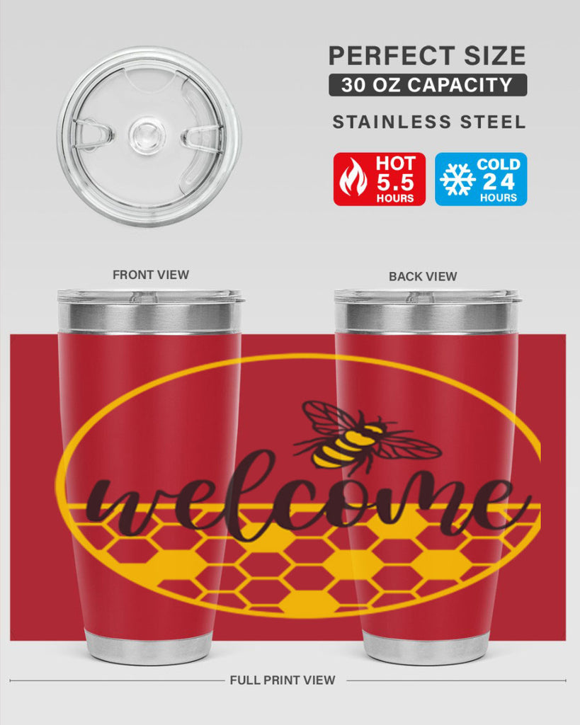 Welcome Bee and hive567#- spring- Tumbler
