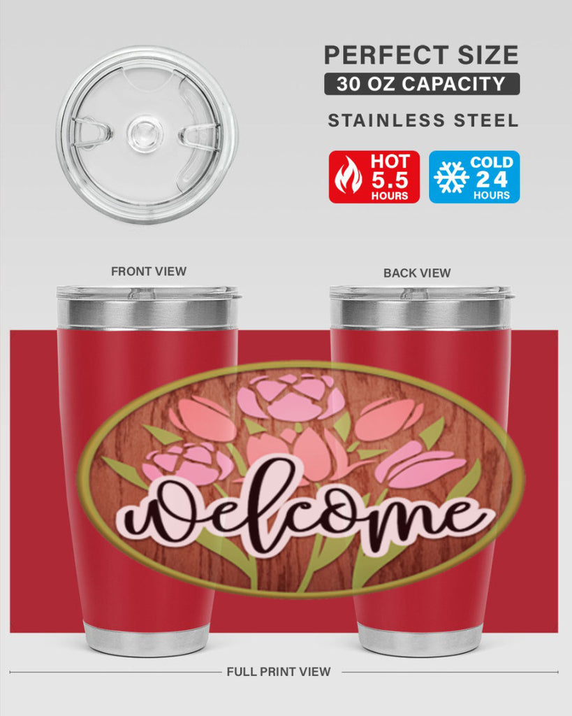 Welcome flowers bouquet Mockup570#- spring- Tumbler