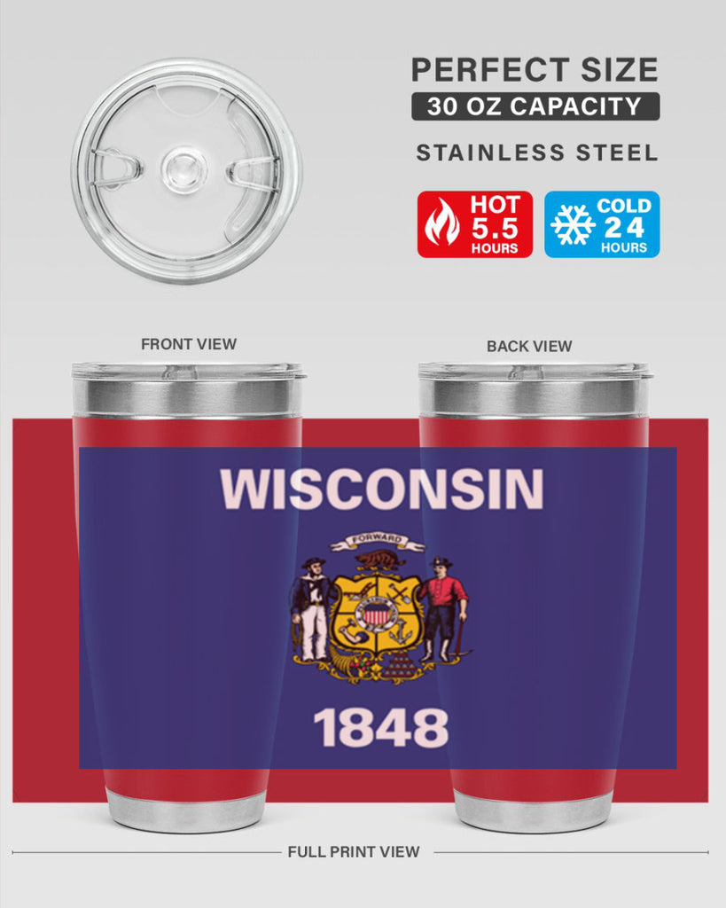 Wisconsin 2#- stateflags- Tumbler