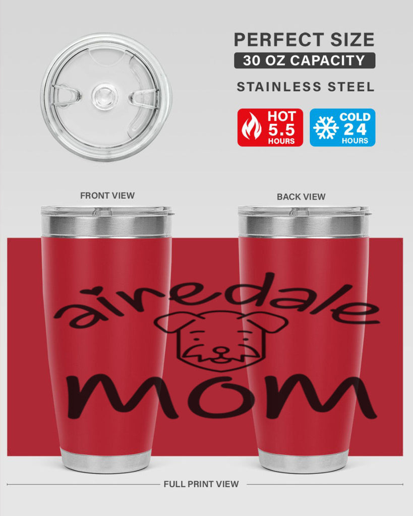 airedale mom 224#- mom- Tumbler