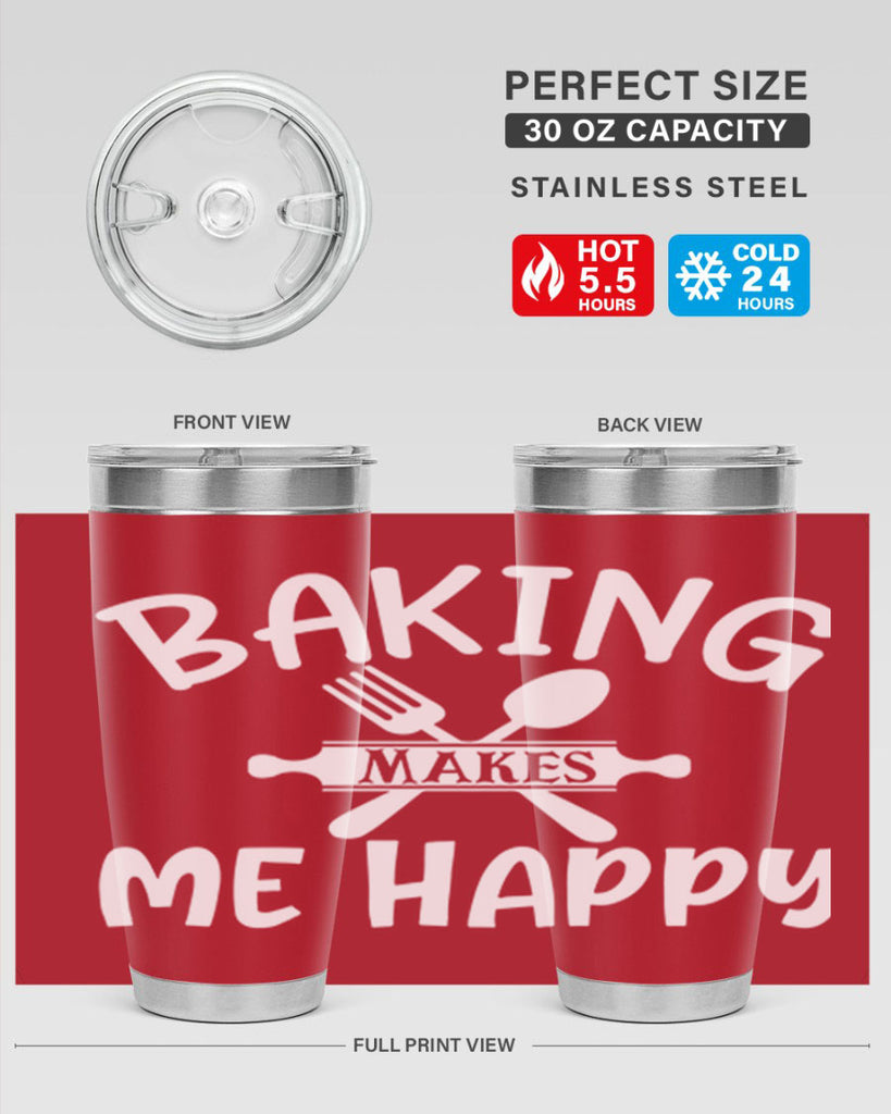 baking makes me happy 54#- kitchen- Tumbler