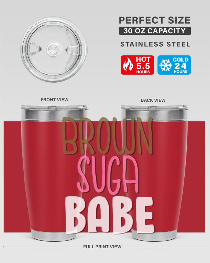brown suga babe 190#- black words phrases- Cotton Tank