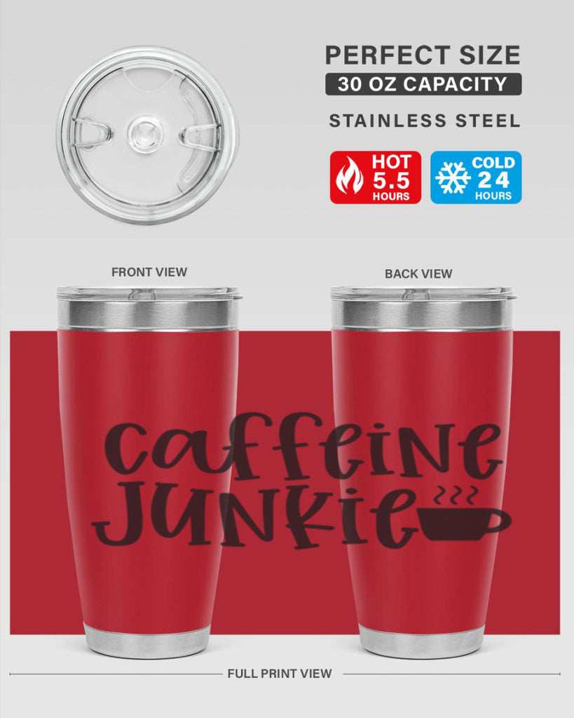 caffeine junkie 412#- mom- Tumbler