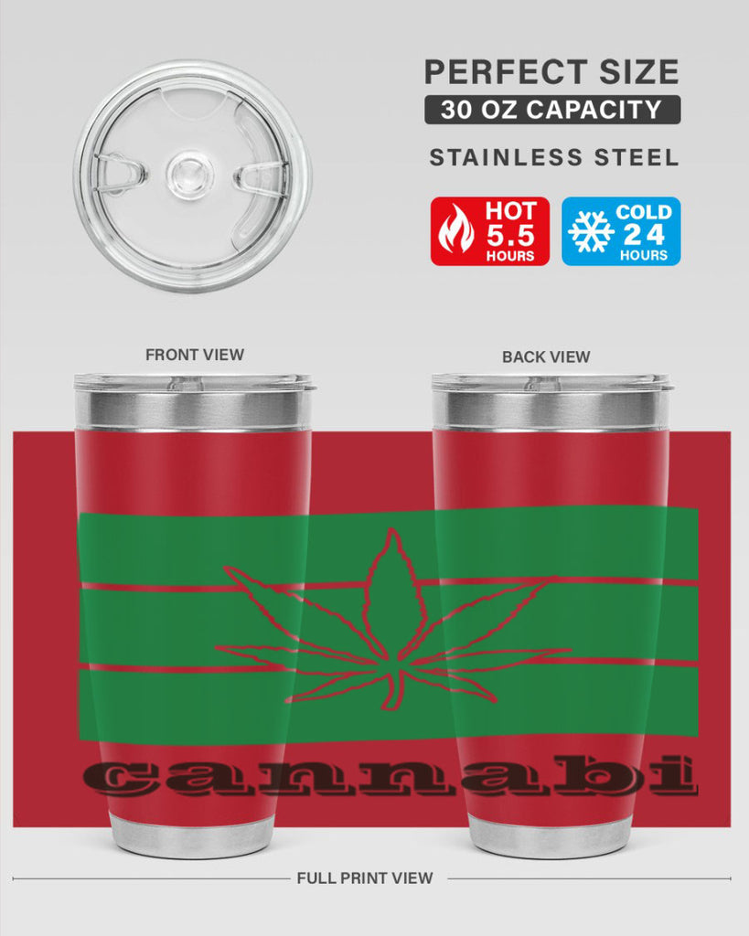 cannabi flag 36#- marijuana- Tumbler