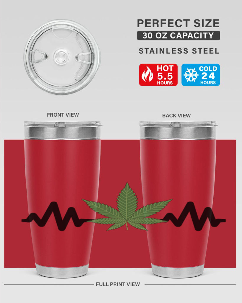 cannabis heartbeat 46#- marijuana- Tumbler