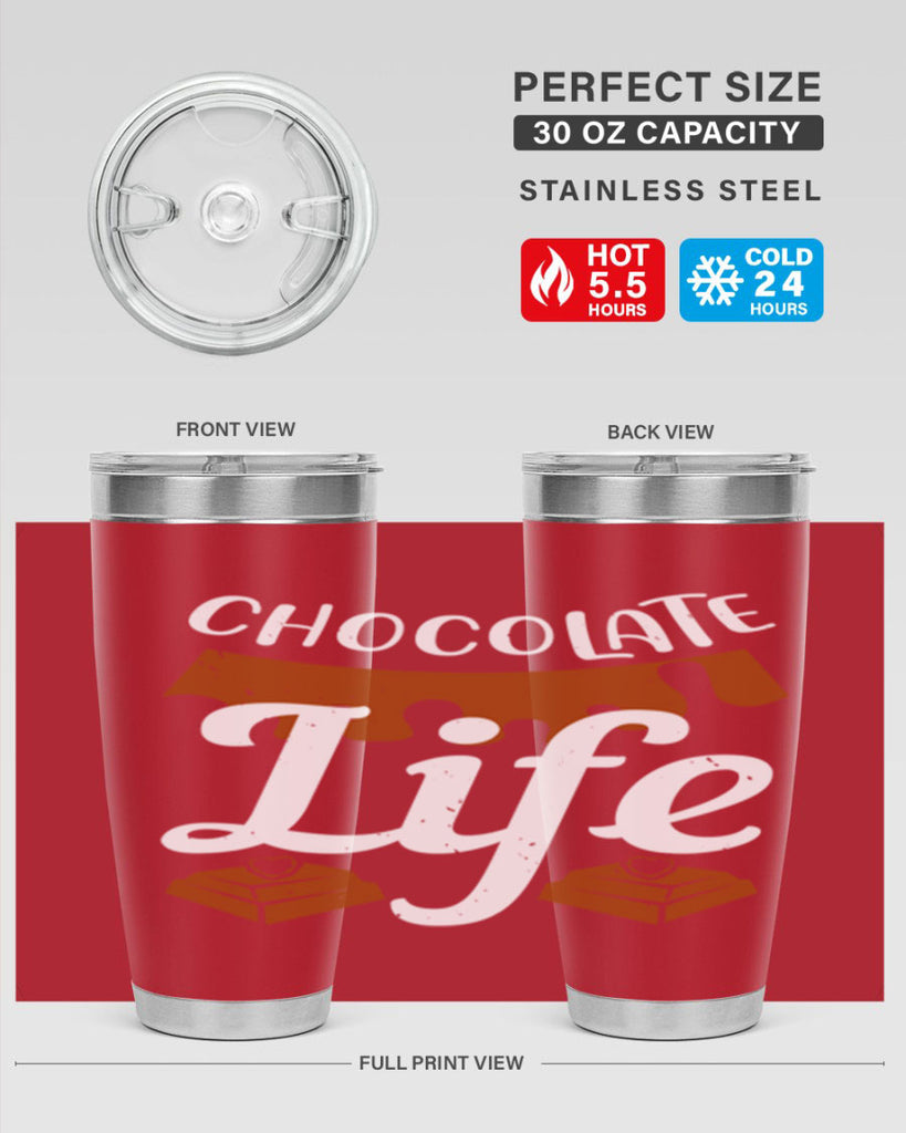 chocolate life 45#- chocolate- Tumbler