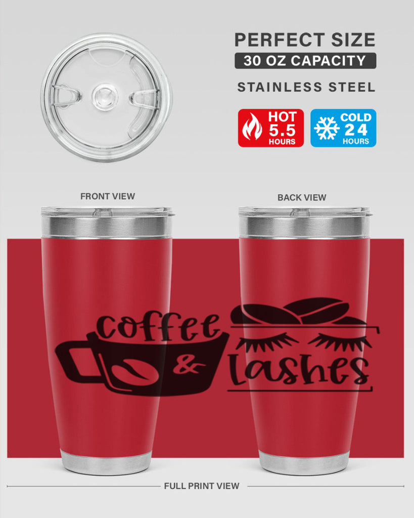 coffee lashes 176#- coffee- Tumbler