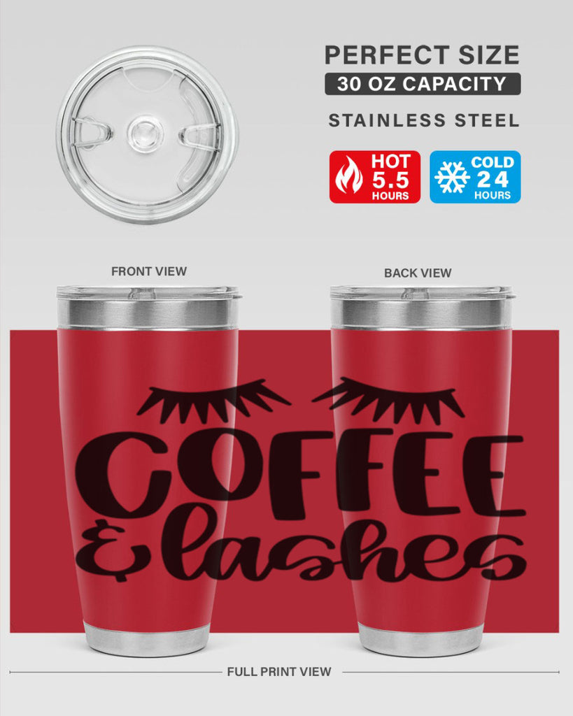 coffee lashes 177#- coffee- Tumbler