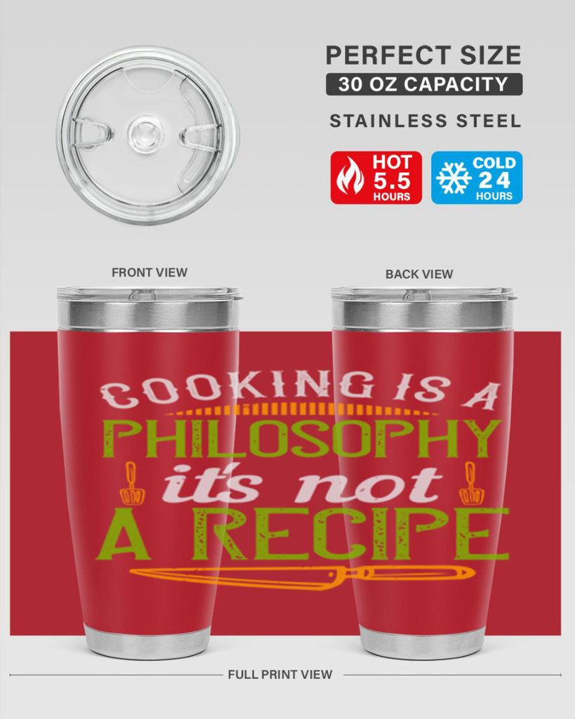 cooking is a philosophyits not a recipe 48#- cooking- Tumbler