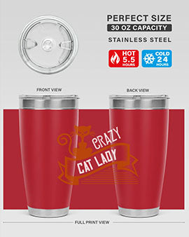 crazy cat lady Style 43#- cat- Tumbler