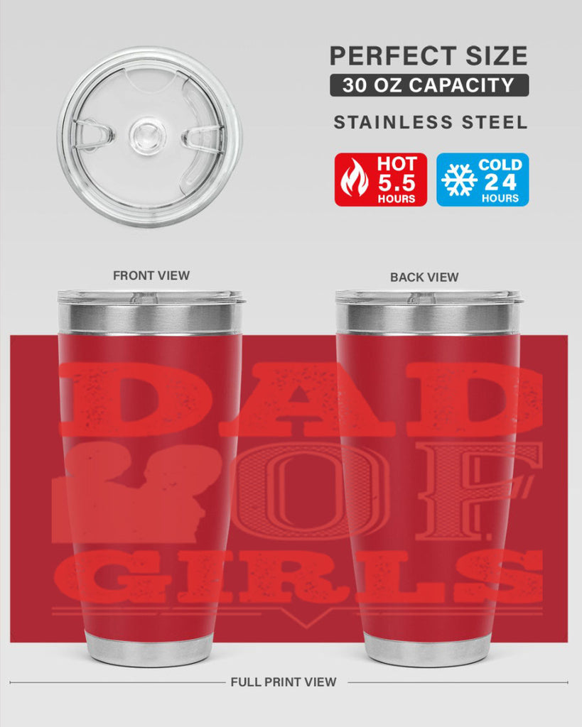 dad of girls 269#- fathers day- Tumbler