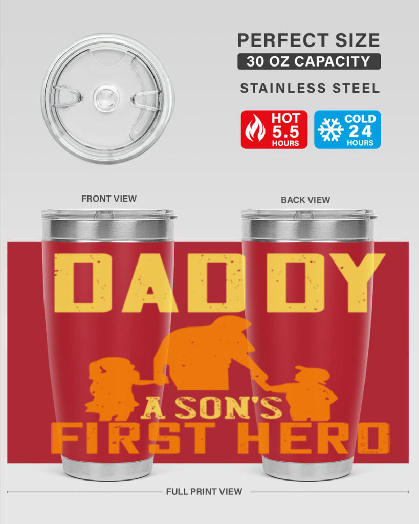 daddy a sons first hero 249#- fathers day- Tumbler