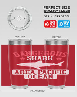 dangerous shark area pacific ocean Style 92#- shark  fish- Tumbler