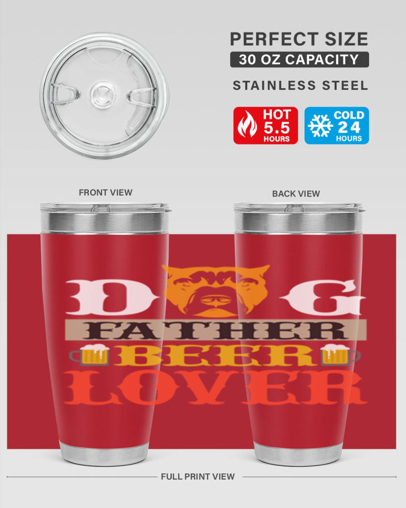 dog father beer lover 116#- beer- Tumbler