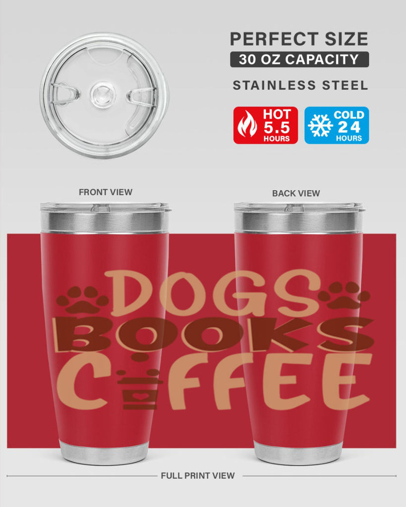 dogs books coffee 214#- coffee- Tumbler