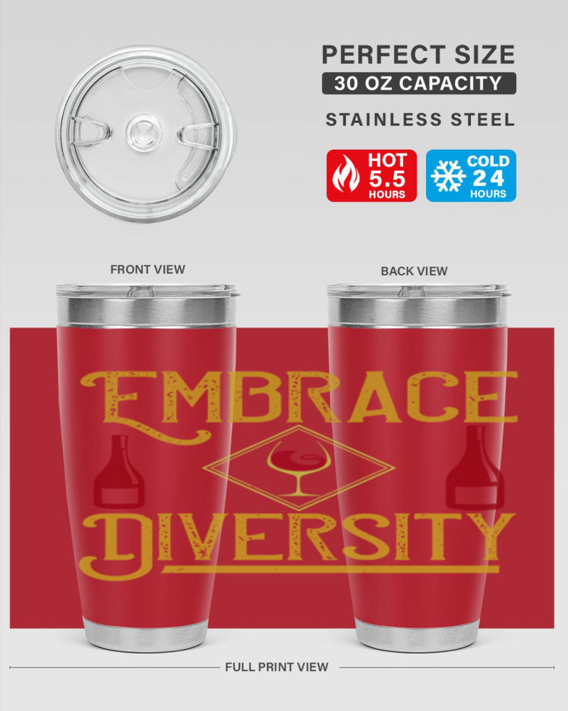 embrace diversity 218#- wine- Tumbler