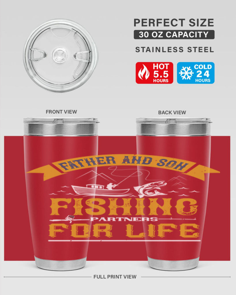 father and son fishing partners for life 158#- fishing- Tumbler