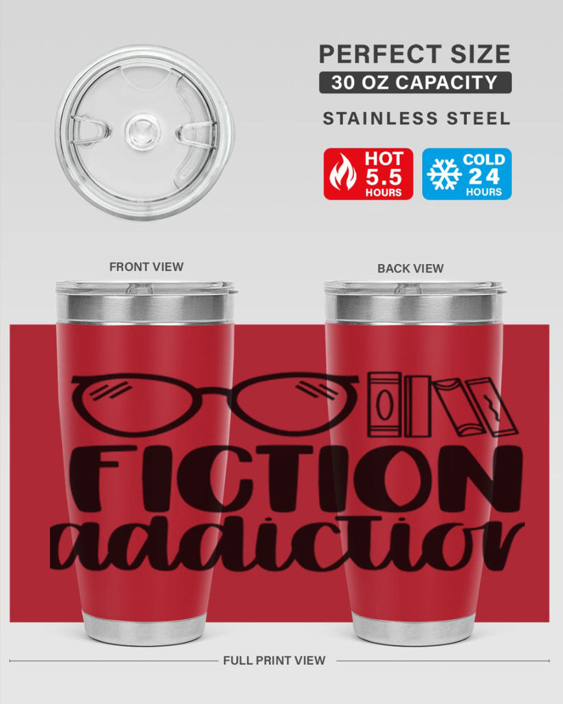 fiction addiction 40#- reading- Tumbler
