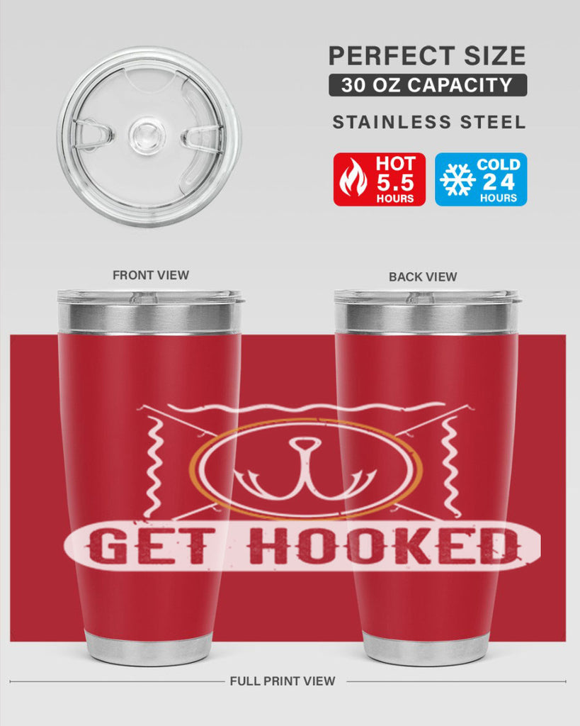 get hooked 264#- fishing- Tumbler