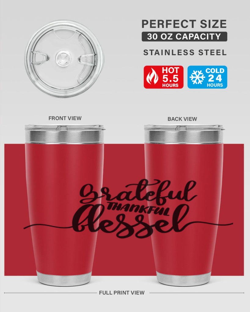 grateful thankful blessed 56#- thanksgiving- Tumbler