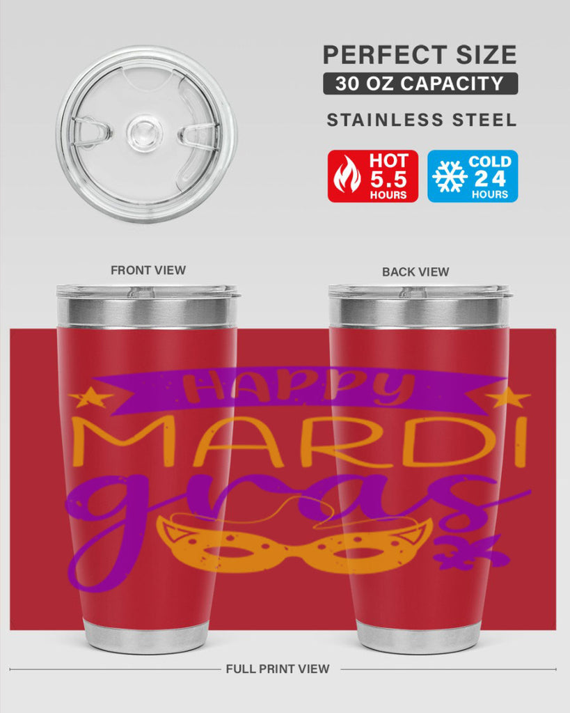 happy mardi gras 70#- mardi gras- Tumbler