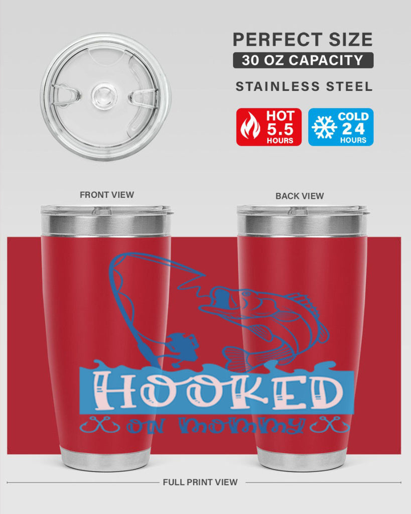 hooked on mommy 216#- fishing- Tumbler