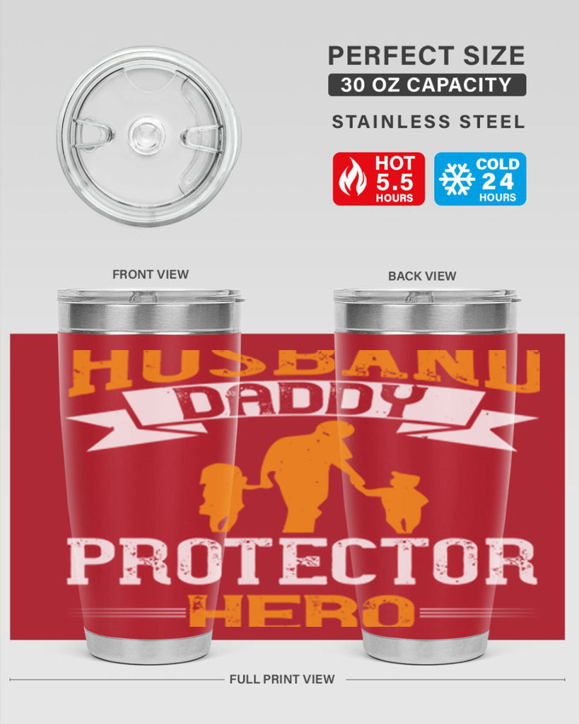 husband daddy protector hero 252#- fathers day- Tumbler