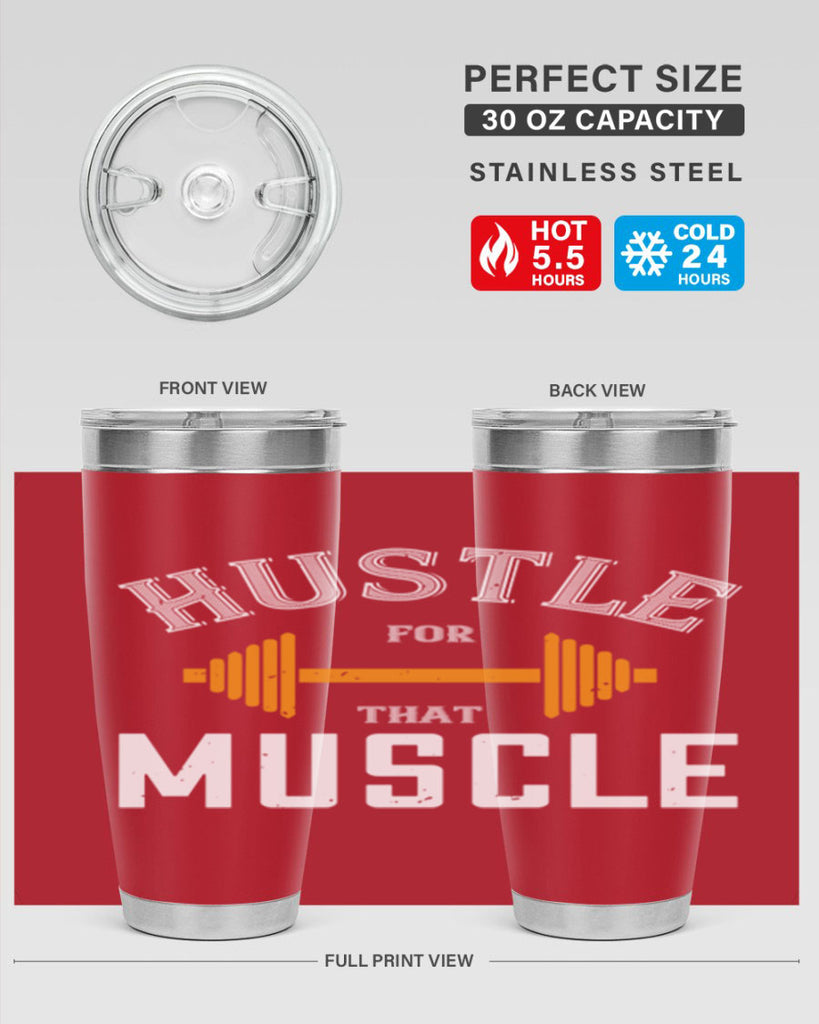 hustel for that muscle 92#- gym- Tumbler