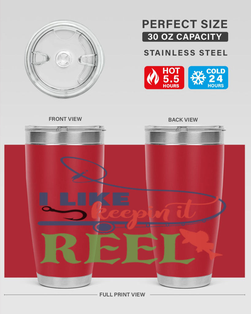 i like keepin it reel 213#- fishing- Tumbler