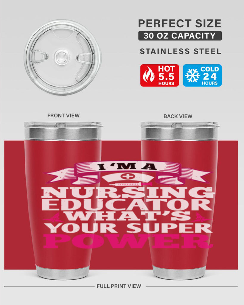 im a nursing educator Style 306#- nurse- tumbler