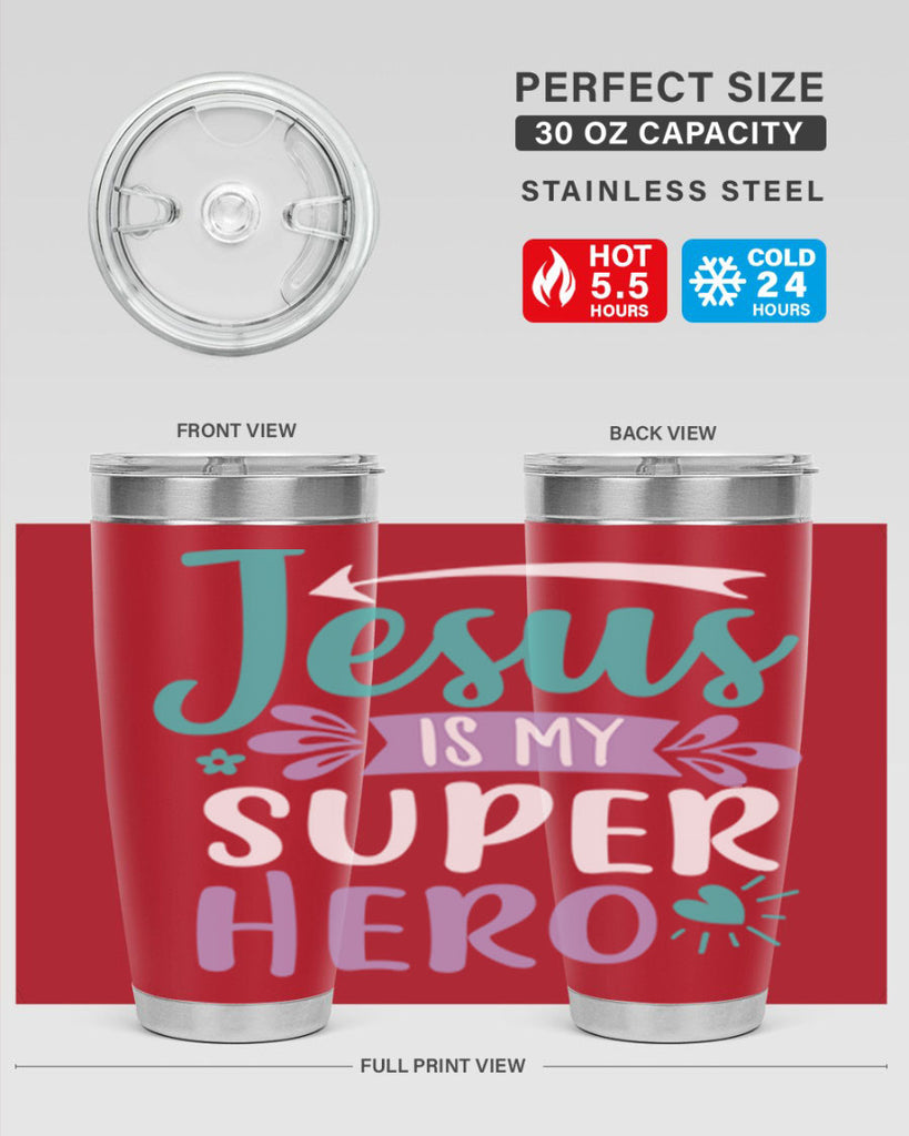 jesus is my superhero 71#- easter- Tumbler