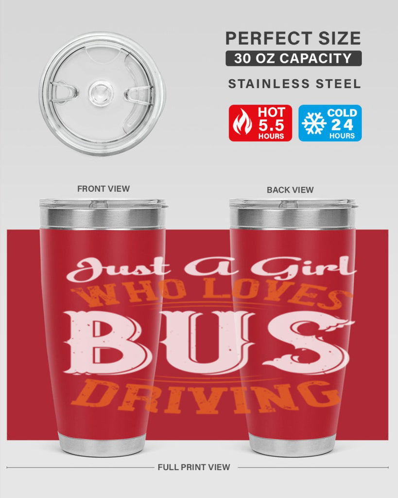 just a girl who loves bus driving Style 23#- bus driver- tumbler