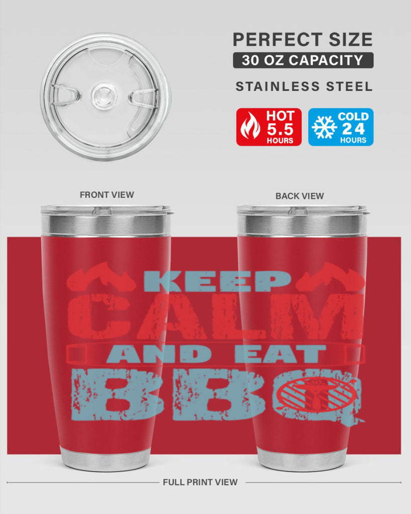 keep calm and eat bbq 30#- bbq- Tumbler