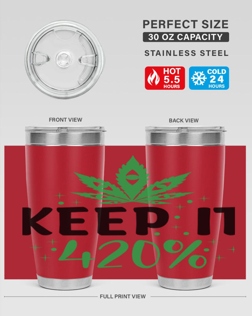 keep it four twenty percent 176#- marijuana- Tumbler