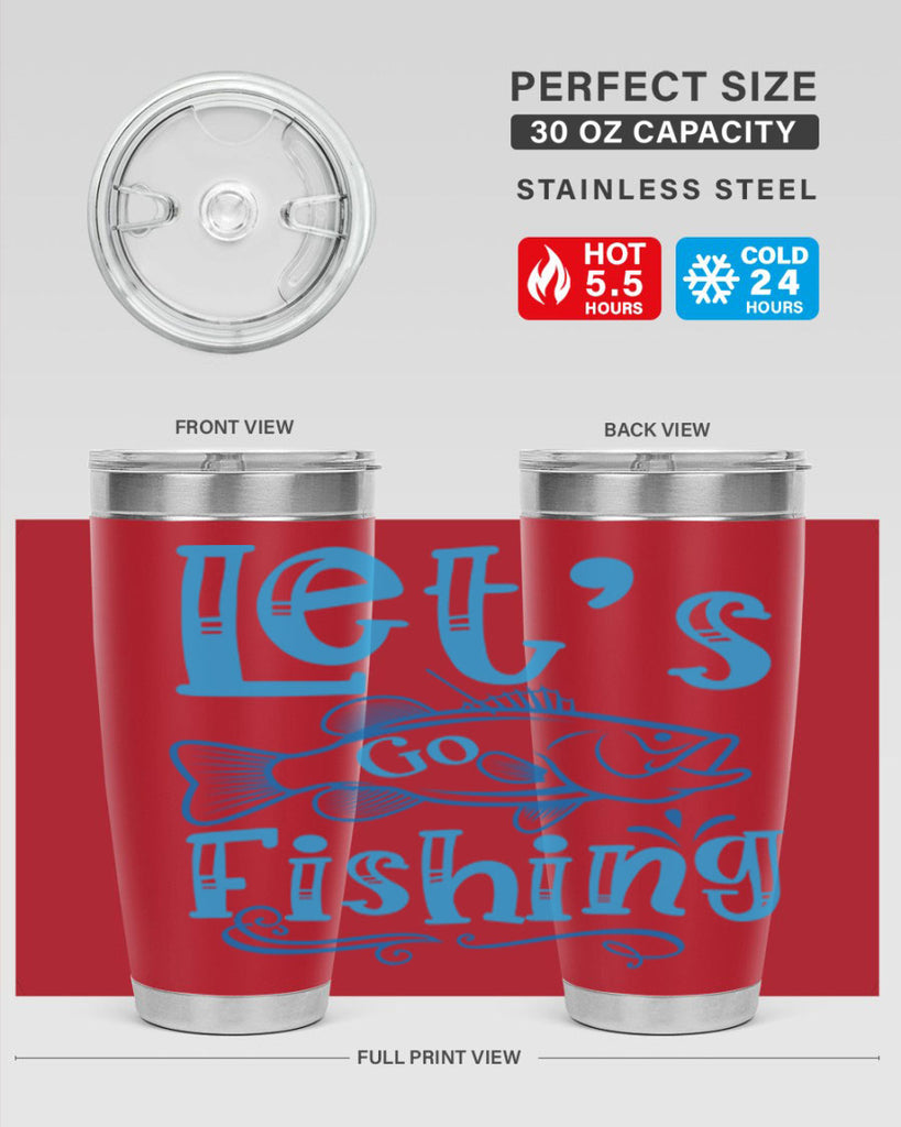 lets go fishing 205#- fishing- Tumbler