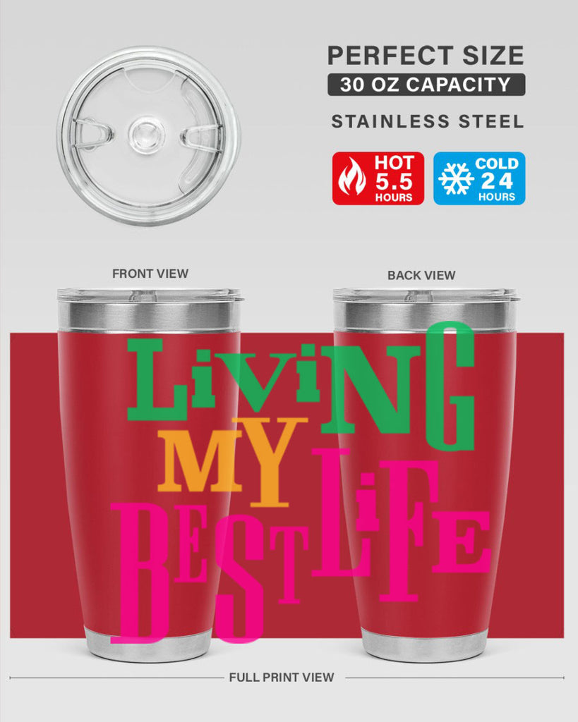 living my best life 96#- black words phrases- Cotton Tank