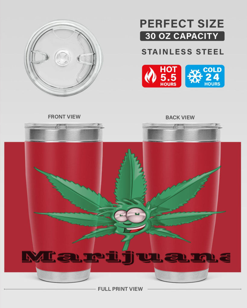 marijuana happy face 199#- marijuana- Tumbler